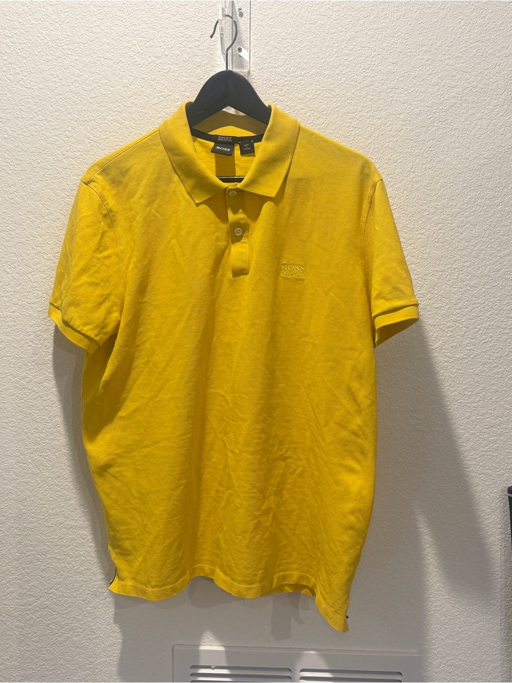 Boss Men’s Yellow Polo Shirt - XL (Fits large)